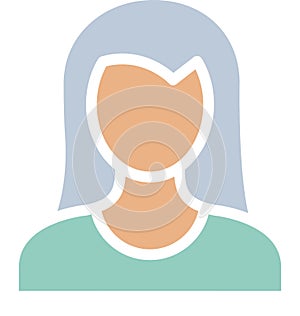 Female Isolated Vector Icon which can easily modify or edit photo