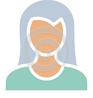 Female Isolated Vector Icon which can easily modify or edit
