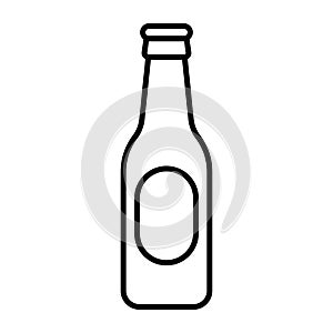 Beer bottle Icon.Beer bottles, wheat ears and malt. Vector flat illustration isolated
