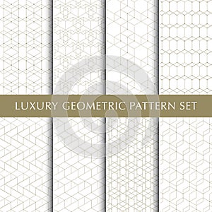 Luxury geometric vector patterns pack
