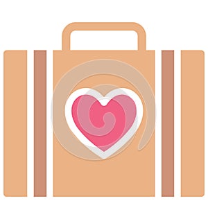 Basic RGB Bag Isolated Vector Icon which can easily modify or edit