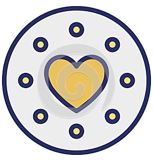 Basic RGB Favorite Isolated Vector Icon which can easily modify or edit