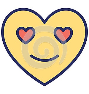 Basic RGB Heart Isolated Vector Icon which can easily modify or edit