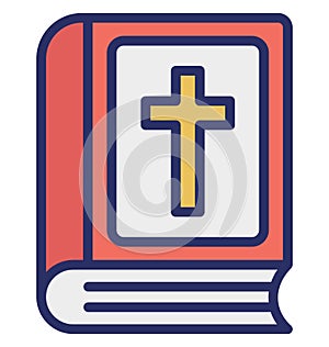 Bible Isolated Vector Icon which can easily modify or edit