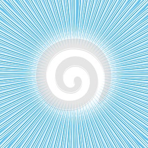 Blue Comic Background with Zoom Effect and Radial Lines Pattern