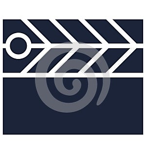 Clapboard Isolated Vector Icon which can easily modify or edit