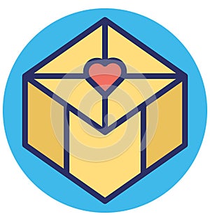Gift Box Isolated Vector Icon that can be easily modified or edit Gift Box Isolated Vector Icon that can be easily modified or ed