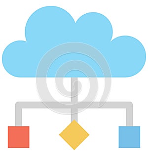 Cloud computing Vector Icon Isolated Vector icon which can easily modify or edit