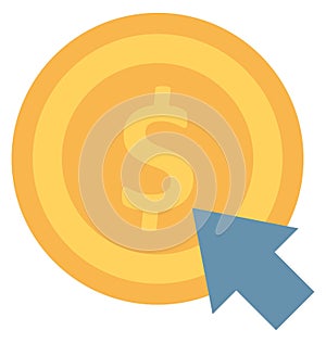 Click Vector Icon Isolated Vector icon which can easily modify or edit