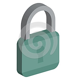 Lock Vector Icon Isolated Vector icon which can easily modify or edit