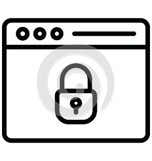 Screen lock Vector related to web browser windows and fully editable Screen lock Vector related to web browser windows and fully