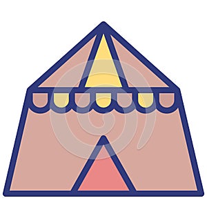 Tent Isolated Vector Icon which can easily modify or edit