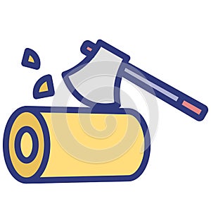 Axe Isolated Vector Icon which can easily modify or edit