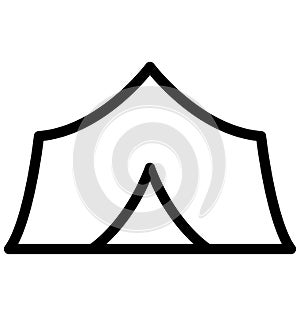 Tent Isolated Vector Icon which can easily modify or edit Tent Isolated Vector Icon which can easily modify or edit
