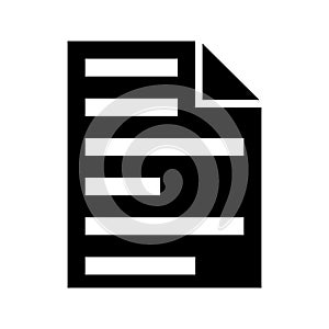 File glyph flat vector icon