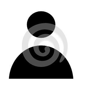 Profile glyph flat vector icon
