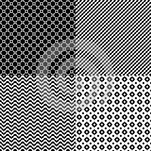 Set of seamless abstract geometric patterns