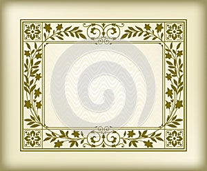 Rectangular ornate framework on background