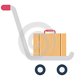 Luggage Color Vector Icon which can easily modify or edit