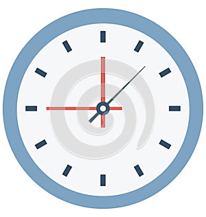 Clock Color Vector Icon which can easily modify or edit