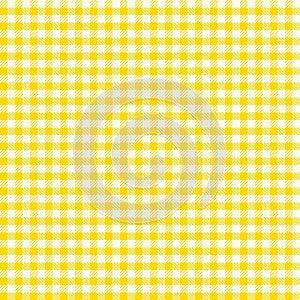 Seamless checkered pattern. Coarse vintage yellow plaid fabric texture. Abstract geometric background.