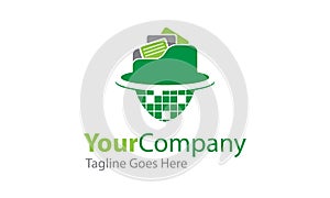 Campany logo, icon, big data and cloud