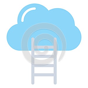 Cloud Isolated Vector Illustration Icon editable