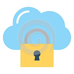 Cloud computing Isolated Vector Illustration Icon editable