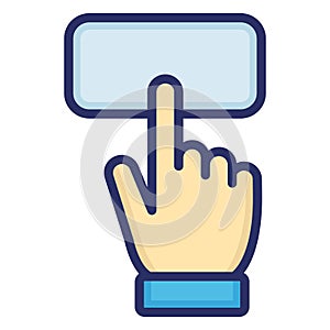 Authentication, finger gesture  Isolated Vector Icon that can be easily modified or edit