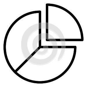 Chart infographic, circle chart  Isolated Vector Icon that can be easily modified or edit