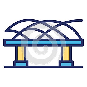 Double helix bridge, helix bridge Isolated Vector Icon which can be easily modified or edit