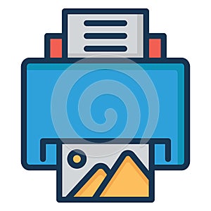 Image Printer Isolated Vector Icon easily editable
