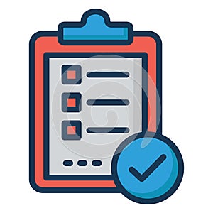 Task Complete Isolated Vector Icon easily editable