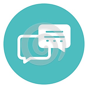 Chat Bubbles Isolated Vector Icon easily editable