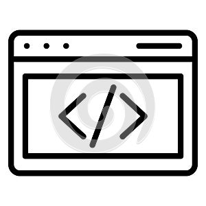 HTML Coding Isolated Vector Icon easily editable