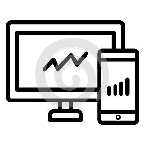 Analytics Isolated Vector Icon easily editable