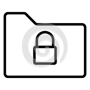Locked Folder Isolated Vector Icon easily editable