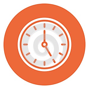 Clock Isolated Vector Icon easily editable