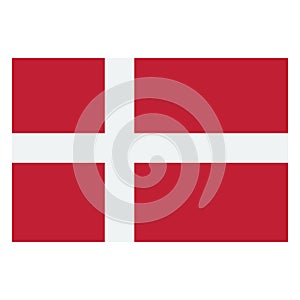 Denmark Flag  Isolated Vector Illustration you can edit it photo
