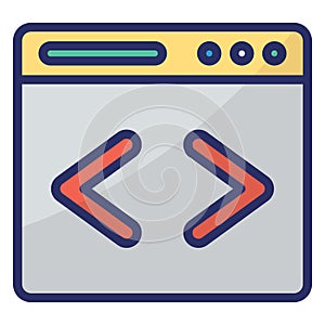 HTML Coding  Isolated Isolated Vector Icon easily editable easily editable