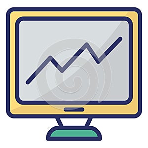 Online Graphs  Isolated Isolated Vector Icon easily editable easily editable