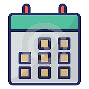 Calendar  Isolated Isolated Vector Icon easily editable easily editable