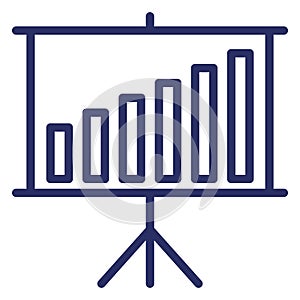 Graph Presentation  Isolated Isolated Vector Icon easily editable easily editable