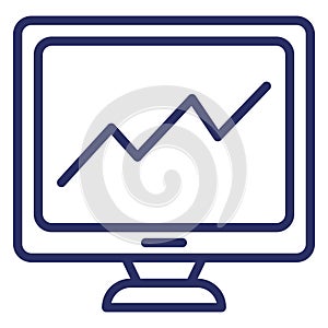 Online Graphs  Isolated Isolated Vector Icon easily editable easily editable