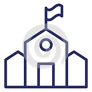 School Building  Isolated Isolated Vector Icon easily editable easily editable