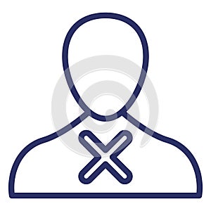 Remove User  Isolated Isolated Vector Icon easily editable easily editable