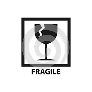 Fragile label symbol