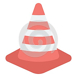 Construction cone  Color Vector Icon that can easily modify or edit