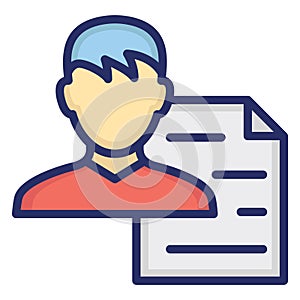 Criminal record  Isolated Vector Icon which can easily modify or edit