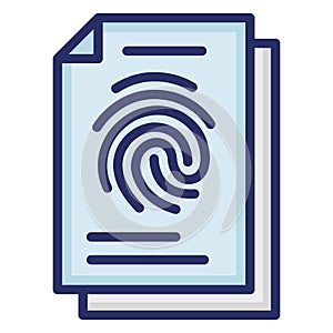 Fingerprint identification   Isolated Vector Icon which can easily modify or edit